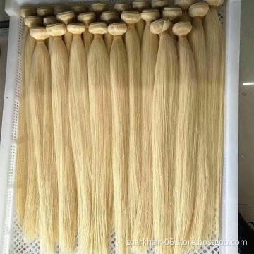 613 Blonde Virgin Human Hair Bundles With Closure, 613 hair color blonde Bundles With Frontal wholesale